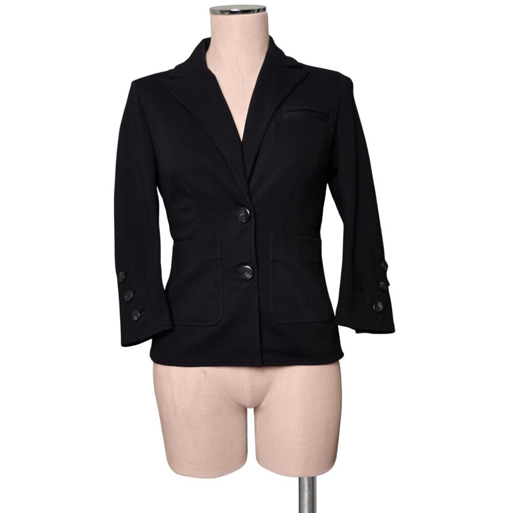 DVF Diane Von Furstenberg Black Stretchy Blazer 2